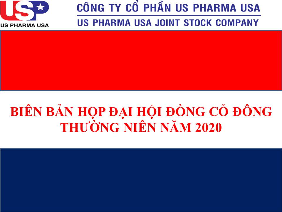 Biên Bản Họp Đại Hội Đồng Cổ Đông Thường Niên Năm 2020 (Năm Tài Chính 2019)